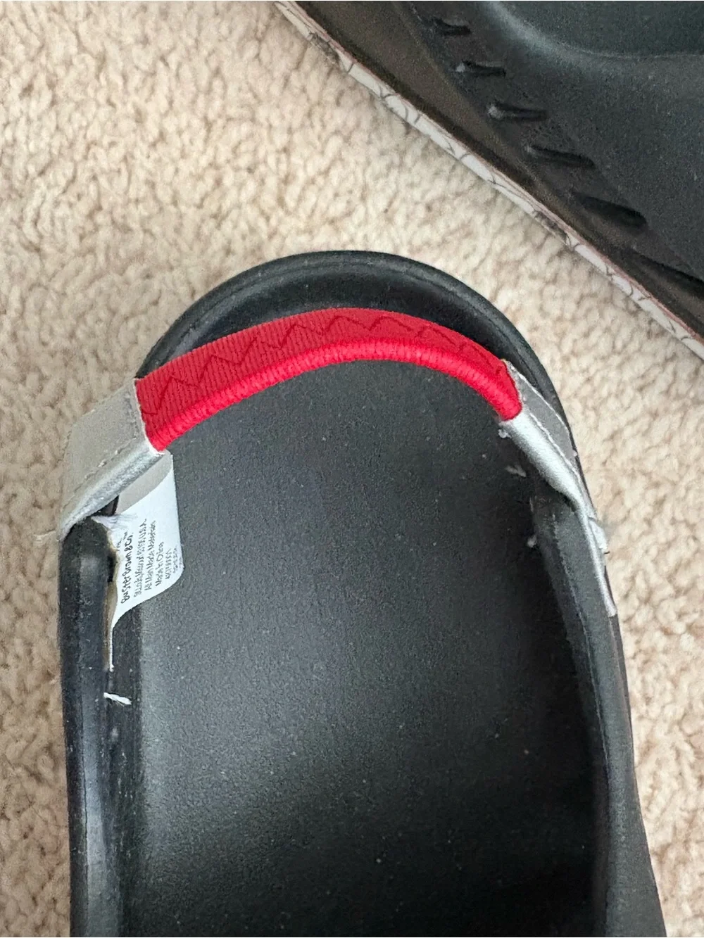 Spiderman Child's Slip On Sling Back Shoes Black And Red Marvel Clogs Size 2
